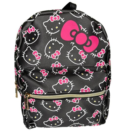 Hello Kitty Mini PU Backpack Black Heads with Pink Bow, Color: Black, Size: Standard | Michaels Hello Kitty Mini PU Backpack Black Heads with Pink Bow, Color: Black, Size: Standard | Michaels